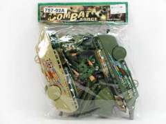 Pull Line Police Boat & Military Set(2in1)