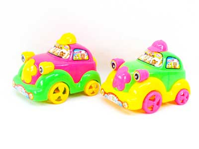 Pull Line Cartoon Car W/Bell(3C) toys