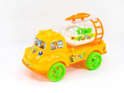 Pull Line Car W/Snow toys
