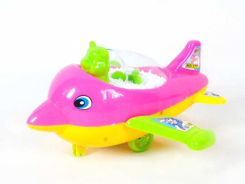 Pull Line Airplane W/Snow(3C) toys