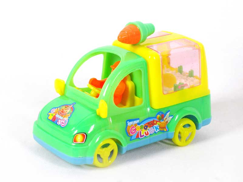 Pull Line Car W/Snowflake(4C) toys