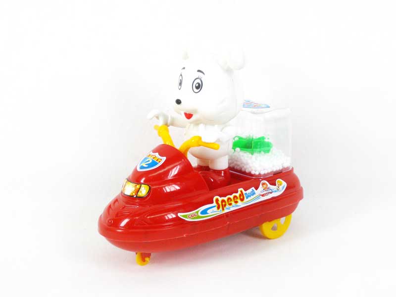 Pull Line Boat W/Snowflake(3C) toys