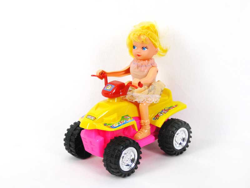 Pull Line Motorcycle & Doll toys