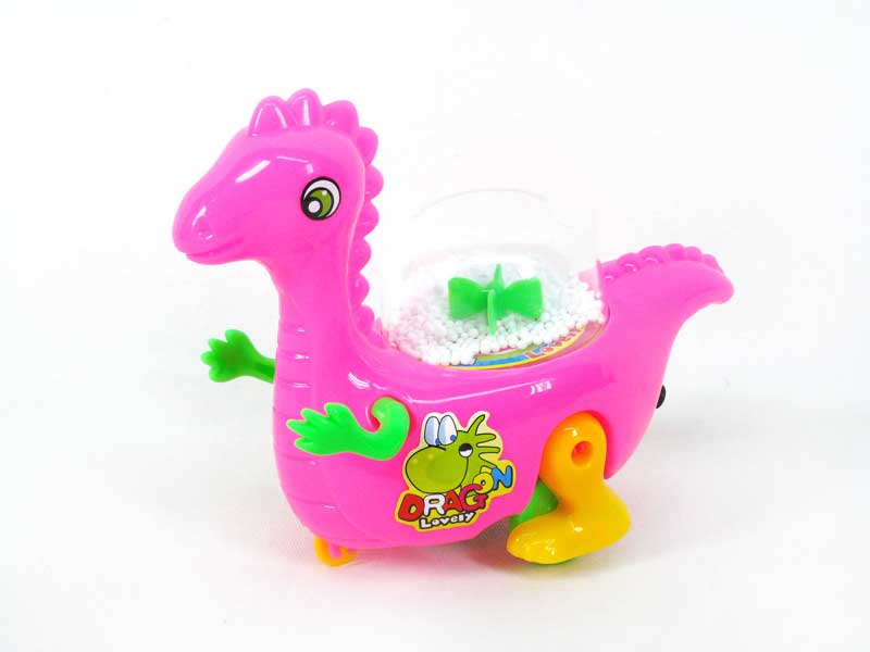 Pull Line Dinosaur W/Snowflake(3C) toys