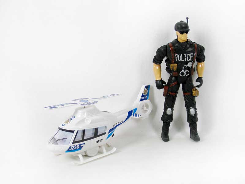 Pull Line Helicopter & Police Car toys
