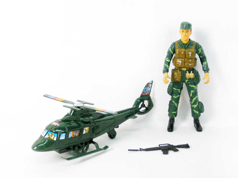 Pull Line Airplane & Soldier toys