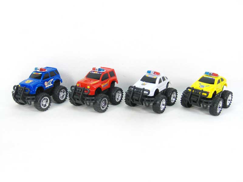 Pull Line Police Car W/Bell(4C) toys