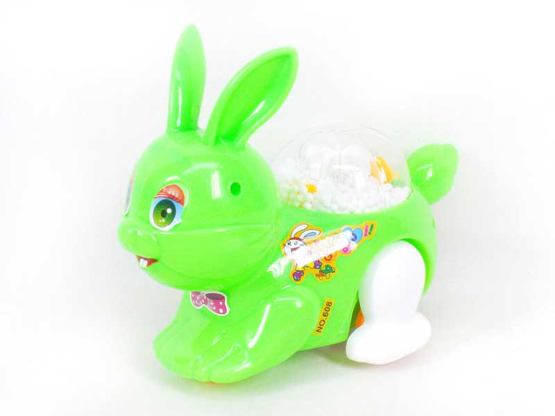 Pull Line Rabbit W/Snow toys