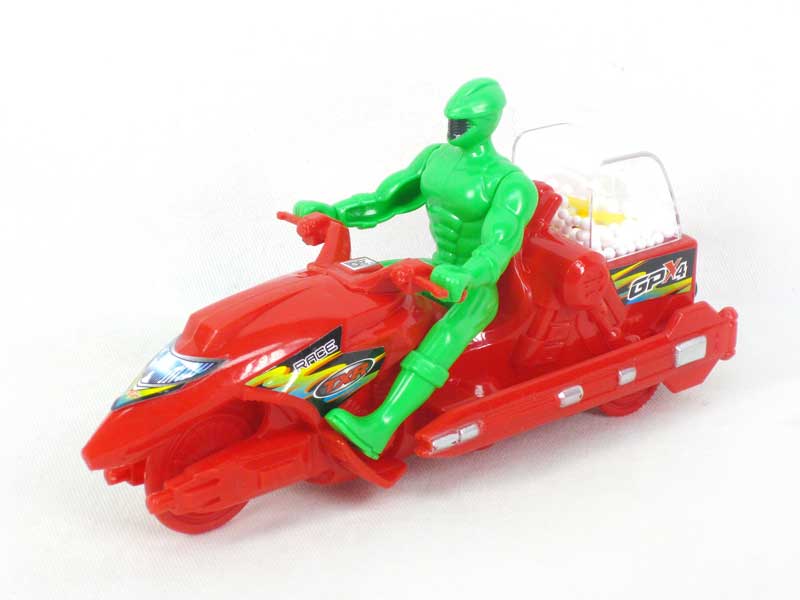 Pull Lline Motorcycle W/Snowflake(4C) toys