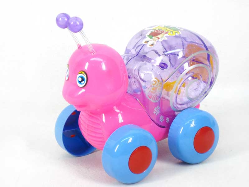 Pull Line Snail W/Snow toys