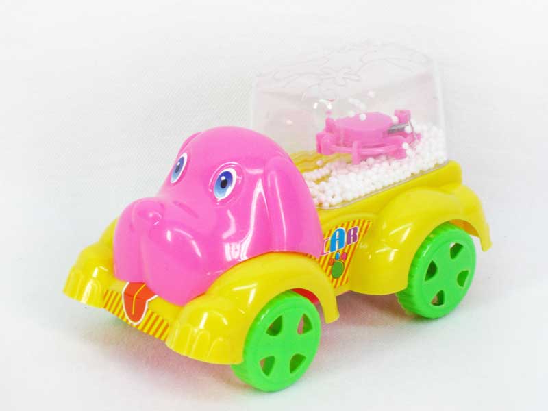 Pull Line Car W/L_Snow toys