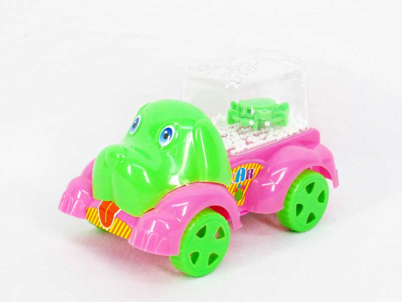 Pull Line Car W/Snow toys