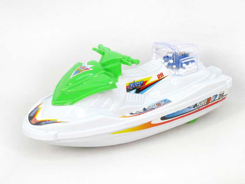 Pull Line Motorboat W/L_Snow(3C) toys