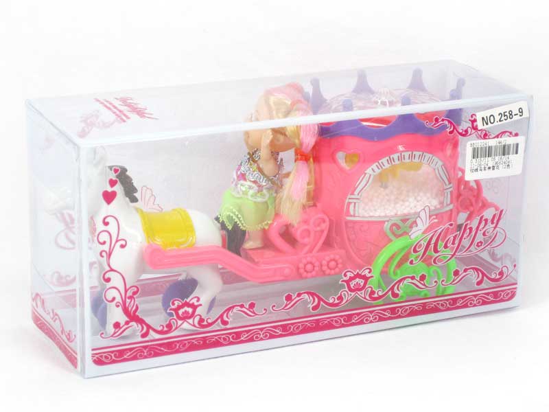 Pull Line Carriage W/Snowflake(2C) toys