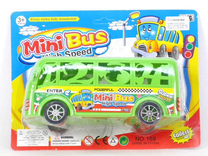 Pull Line Bus W/Bell toys