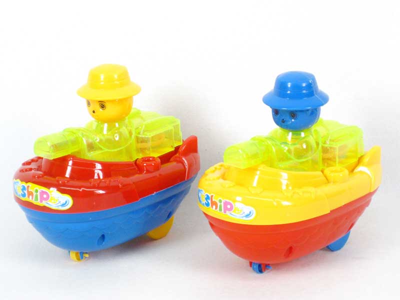 Pull Line Boat W/L(2C) toys