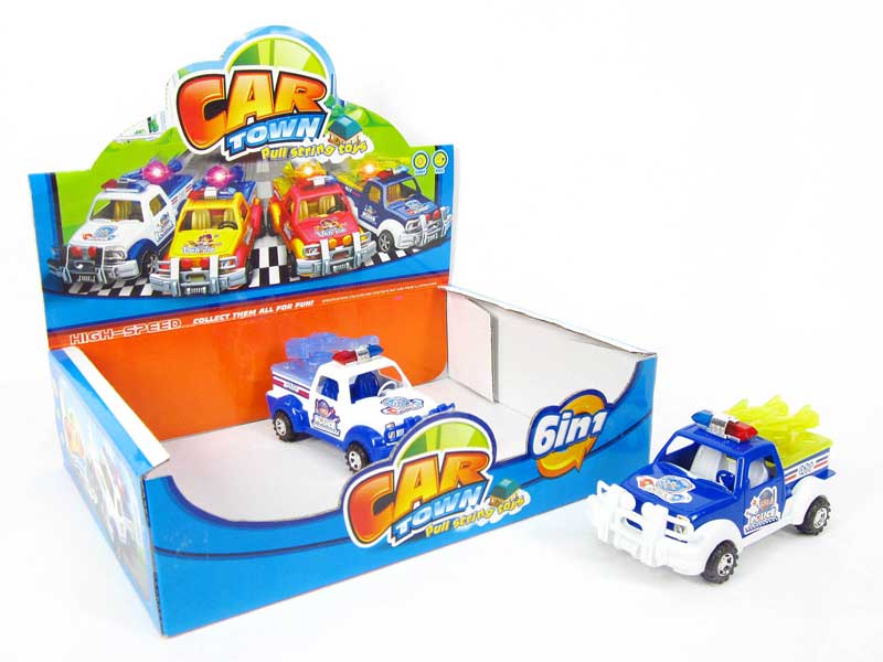 Pull Line Police Car W/L(6in1) toys