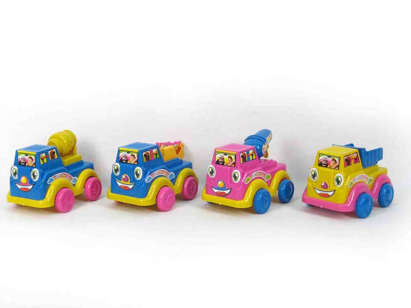 Pull Line Construction Truck W/Bell(4S3C) toys