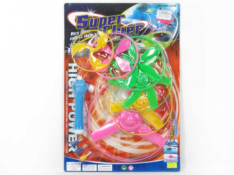 Pull Line Flying Saucer W/L(6in1) toys