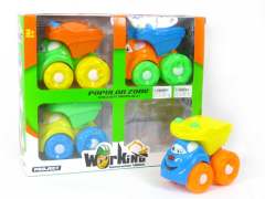 Pull Line Construction Truck W/Bell(4in1)