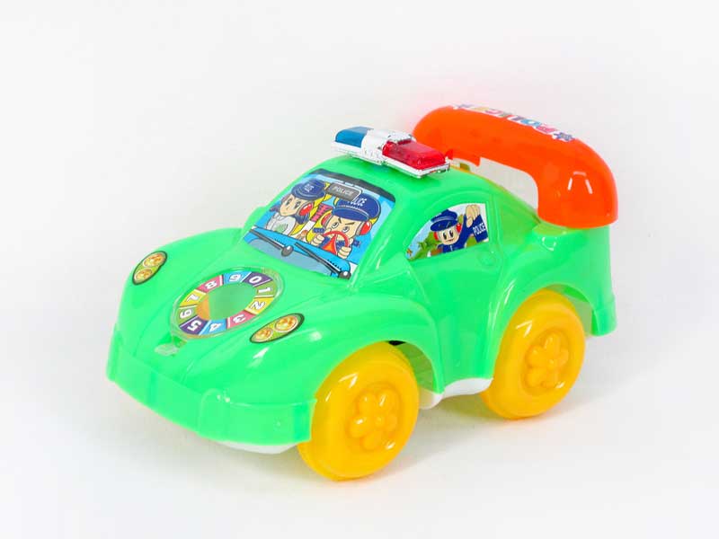 Pull Line Police Car W/Bell(4C) toys