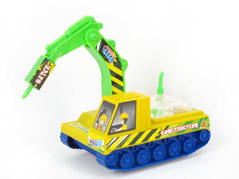 Pull Line Construction Truck W/Snowflake(3C) toys