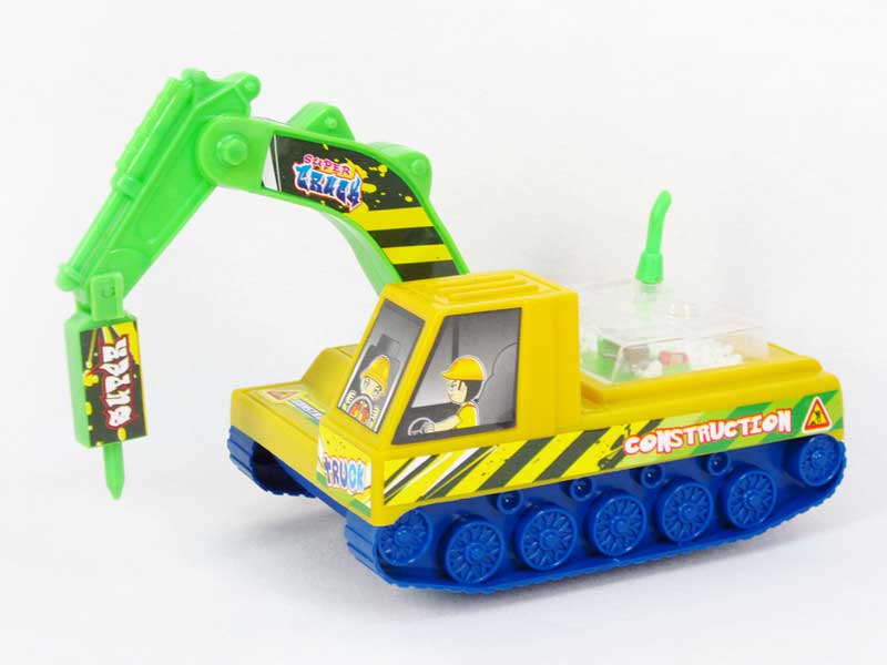 Pull Line Construction Truck W/L_Snowflake(3C) toys