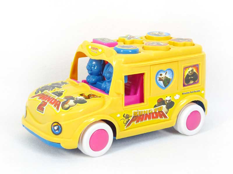 Pull Line Cartoon Car W/Bell(3C) toys