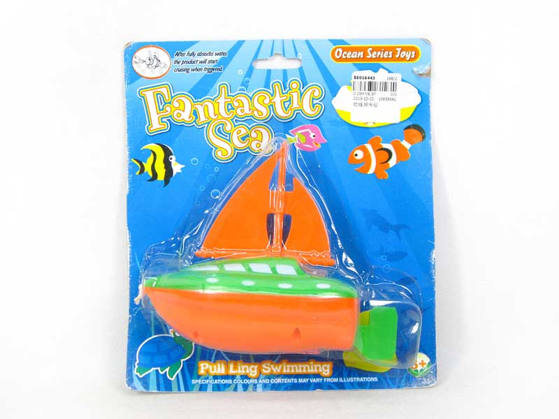 Pull Line Swimming Ship toys