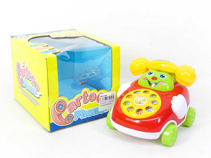 Pull Line Telephone Car W/Bell(4C) toys