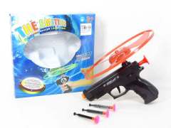 Pull Line Flying Saucer W/L & Toys Gun(3C)