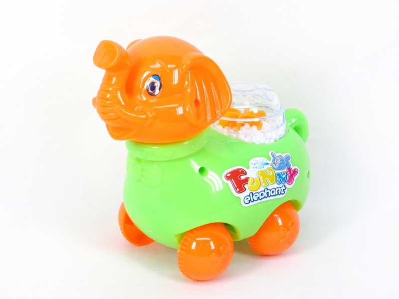 Pull Linel Elephant W/Snow toys