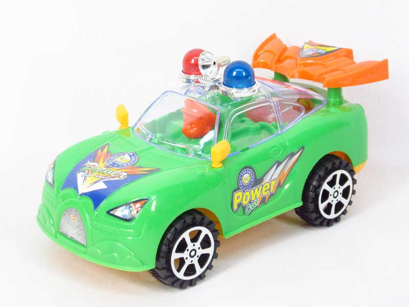 Pull Line Police Car W/L_Bell(3C) toys