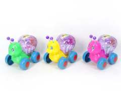 Pull Line Snail W/Snow(3C) toys