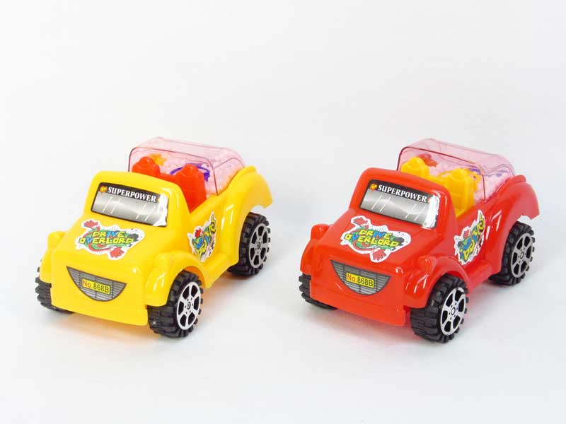 Pull Line Car W/Snowflake(2C) toys