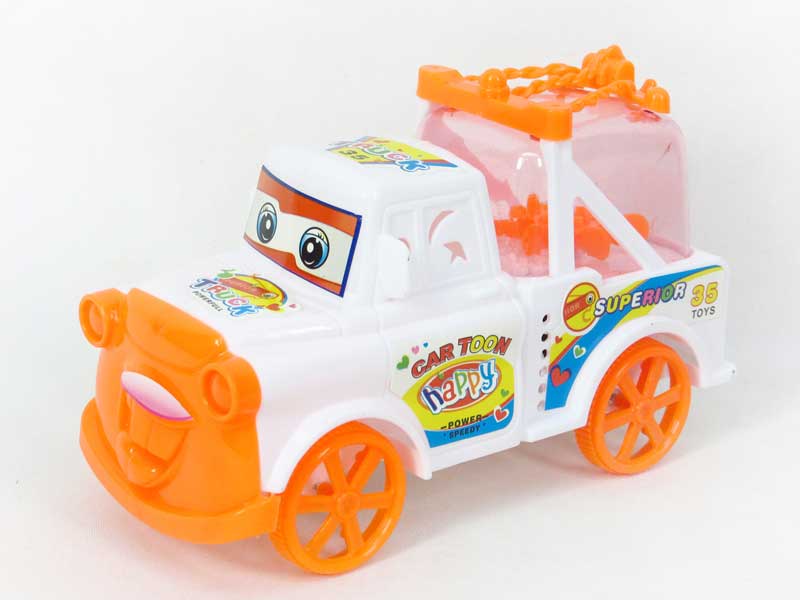 Pull Line Car W/Snowflake(2C) toys