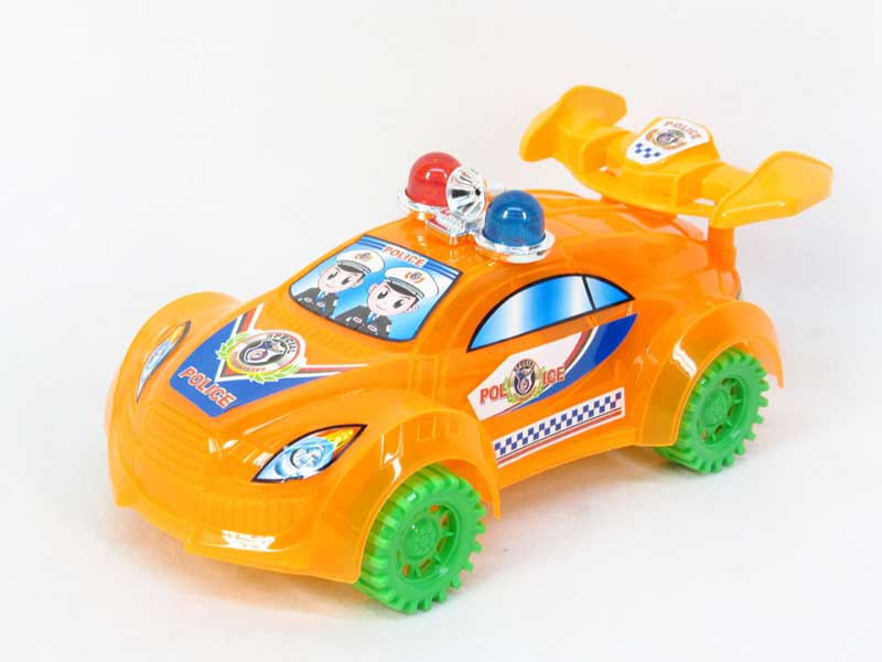 Pull Line Police Car W/L_Bell toys
