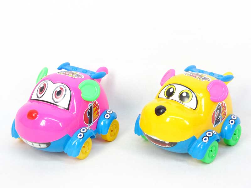 Pull Line Animal Car W/Bell(2S3C) toys