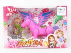 Pull Line Horse & Doll(3C)