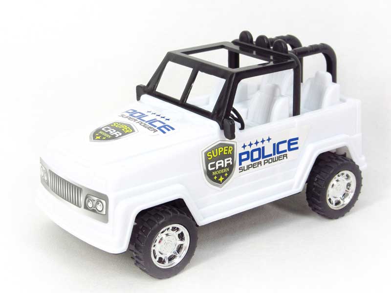 Pull Line Cross-country Police Car W/Bell toys