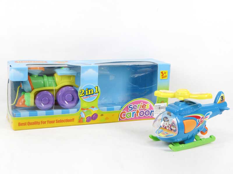 Pull Line Airplane & Train(2S) toys
