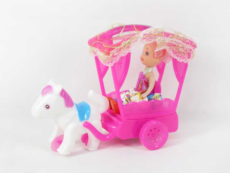 Pull Line Carriage & Doll toys