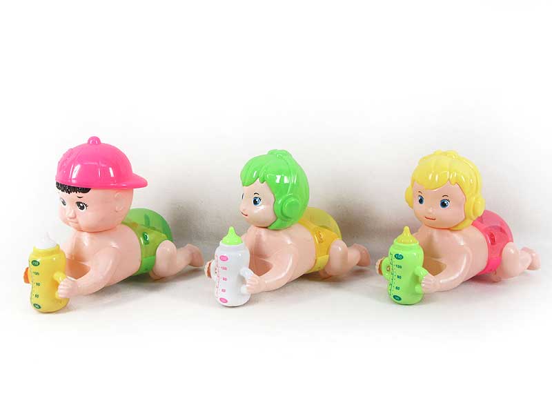 Pull Line Baby Crawl W/L(3C) toys