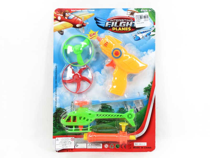 Pull Line Plane & Wind-up Flying  Dick Gun toys