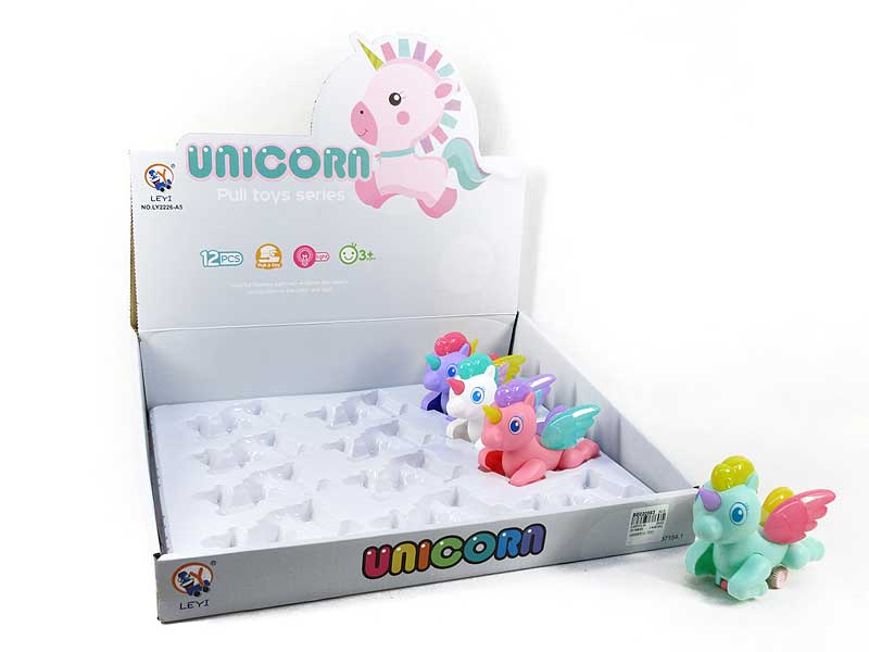 Pull Line Unicorn W/L(12in1) toys