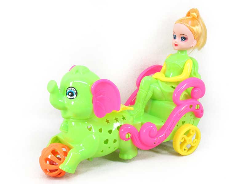 Pull Line Tricycle W/L_Bell toys