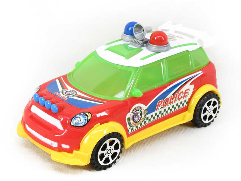 Pull Line Police Car W/Bell(3C) toys