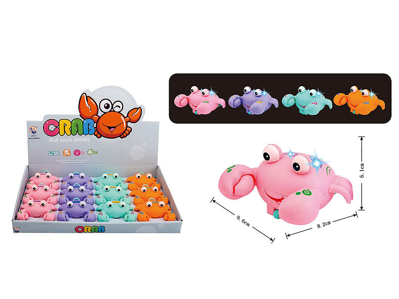 Pull Line Crab W/L(12in1) toys