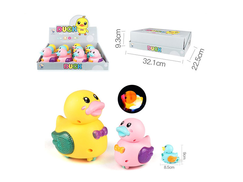 Pull Line Duck W/L(12in1) toys