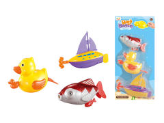 Pull Line Swimming Sailboat/Duck/Carp(3in1) toys